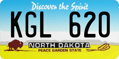 ND license plate KGL620