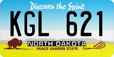 ND license plate KGL621