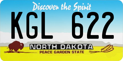 ND license plate KGL622