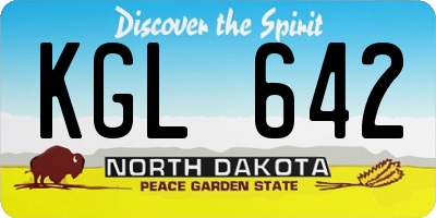 ND license plate KGL642