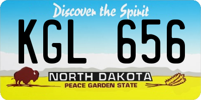 ND license plate KGL656