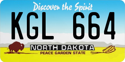 ND license plate KGL664