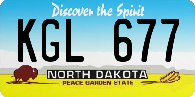 ND license plate KGL677