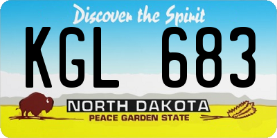 ND license plate KGL683