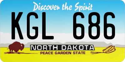ND license plate KGL686