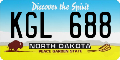 ND license plate KGL688