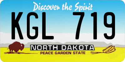 ND license plate KGL719