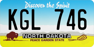 ND license plate KGL746
