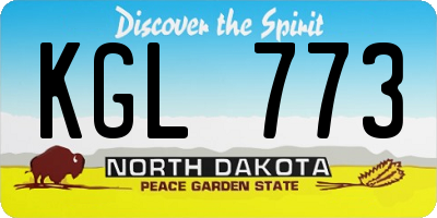ND license plate KGL773