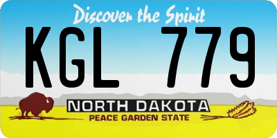 ND license plate KGL779