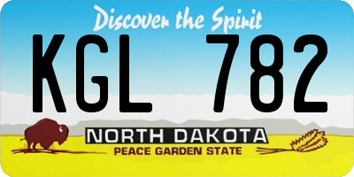 ND license plate KGL782