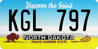 ND license plate KGL797