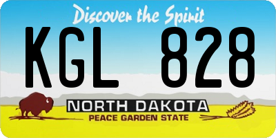 ND license plate KGL828