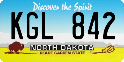 ND license plate KGL842