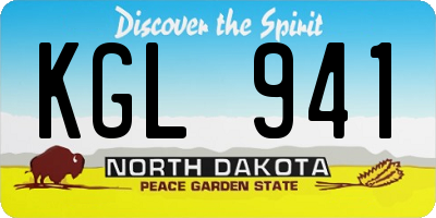 ND license plate KGL941
