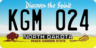 ND license plate KGM024