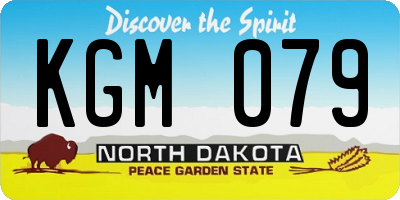 ND license plate KGM079