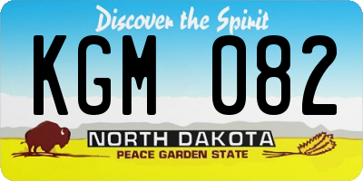 ND license plate KGM082