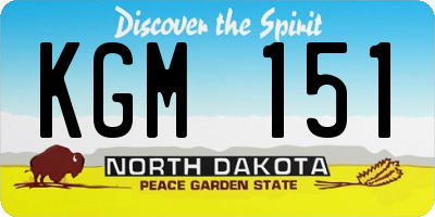ND license plate KGM151