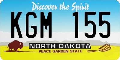 ND license plate KGM155