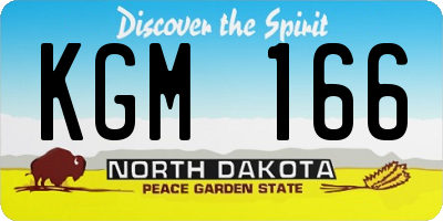 ND license plate KGM166