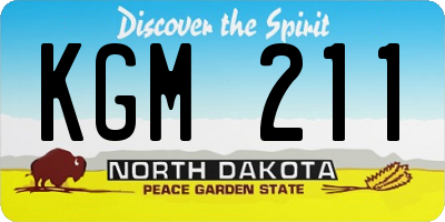 ND license plate KGM211
