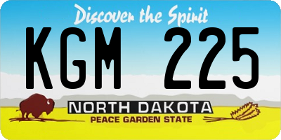 ND license plate KGM225