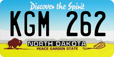 ND license plate KGM262