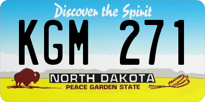 ND license plate KGM271