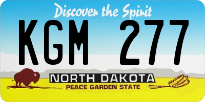 ND license plate KGM277