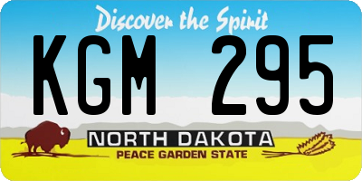 ND license plate KGM295
