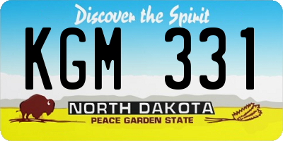 ND license plate KGM331