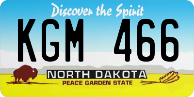 ND license plate KGM466