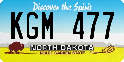 ND license plate KGM477