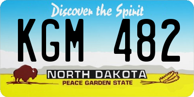 ND license plate KGM482