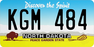 ND license plate KGM484