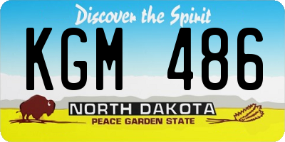 ND license plate KGM486