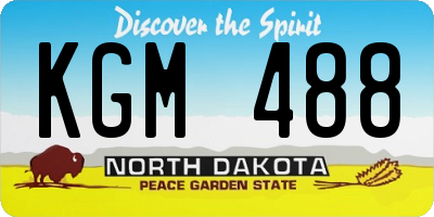 ND license plate KGM488