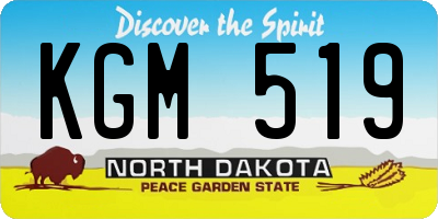 ND license plate KGM519