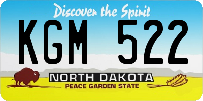 ND license plate KGM522