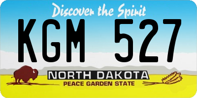 ND license plate KGM527