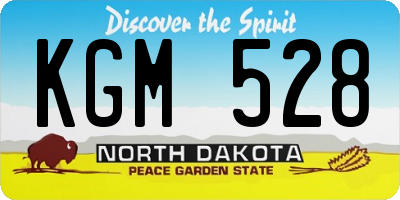 ND license plate KGM528