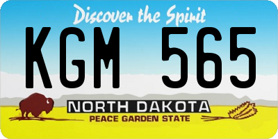 ND license plate KGM565