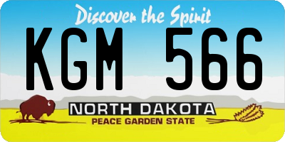 ND license plate KGM566