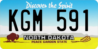 ND license plate KGM591