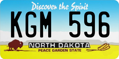 ND license plate KGM596