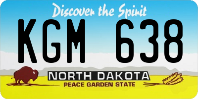 ND license plate KGM638