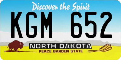 ND license plate KGM652