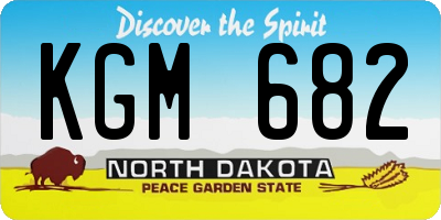 ND license plate KGM682