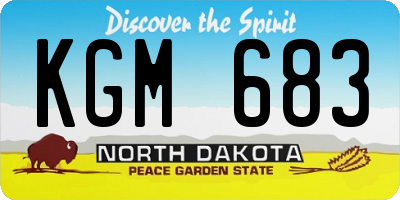 ND license plate KGM683